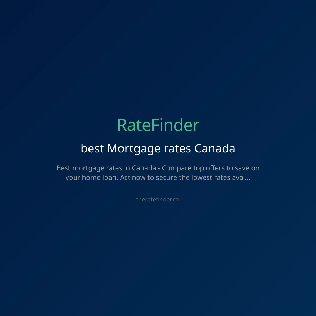mortgage rates canada — CA news