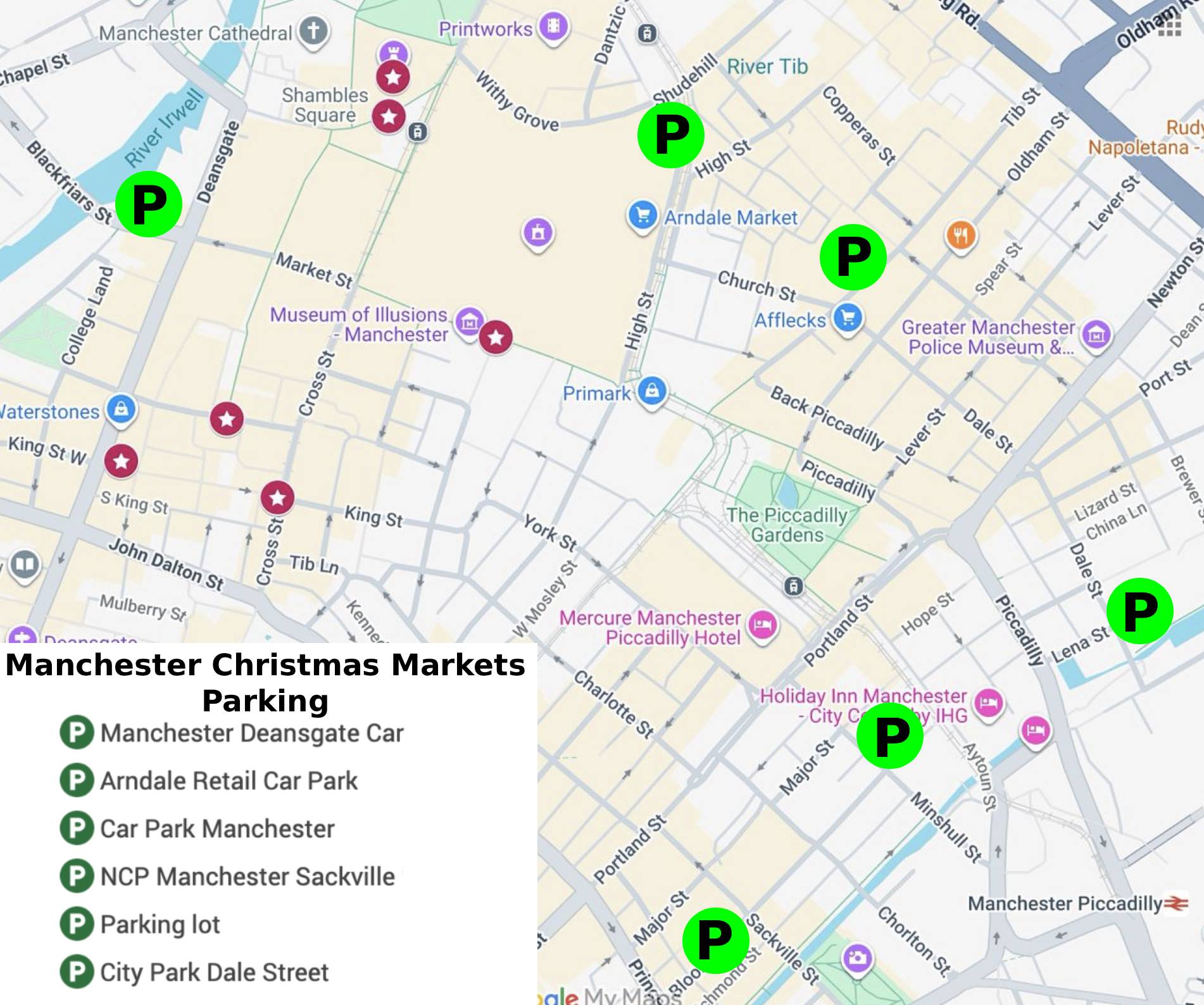 manchester christmas markets parking