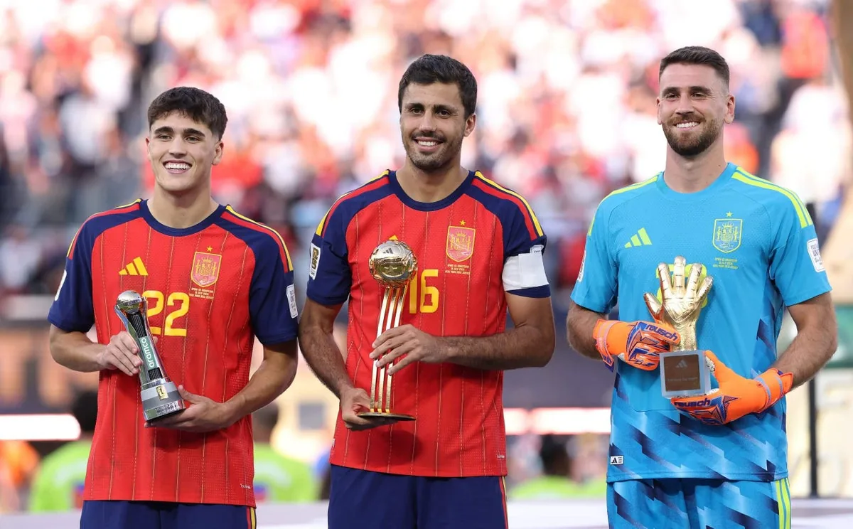 Rodri wins World Cup Golden Ball as Spain dominate awards