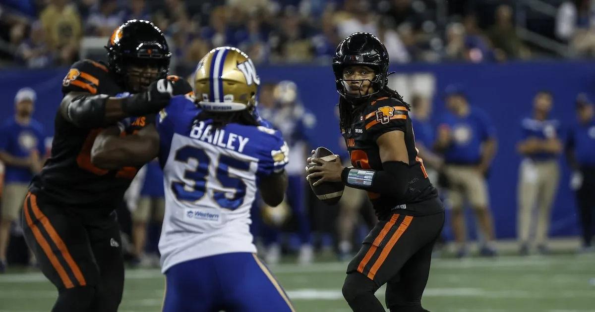 Lions to start Salter at QB, James Butler ruled out vs. Blue Bombers