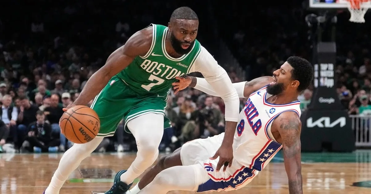 Report: Celtics trade Jaylen Brown to 76ers for Paul George, picks