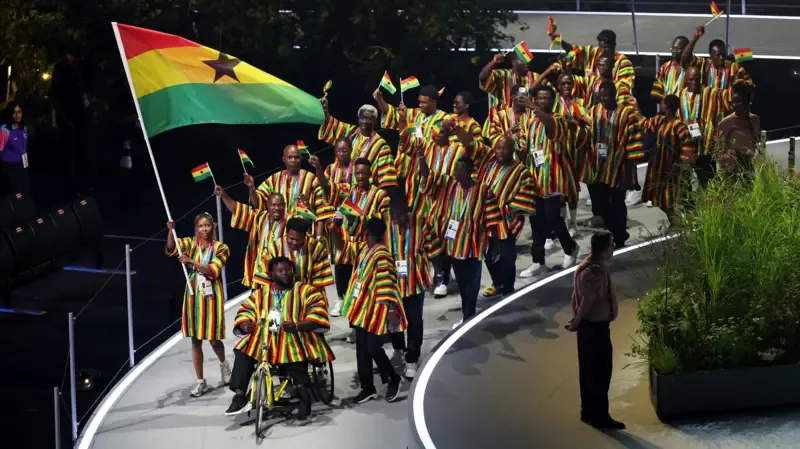The Ghana team at the opening ceremony