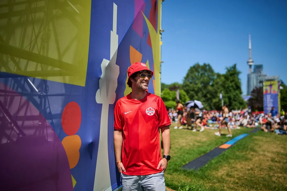 Shae Jakeman came to Fan Fest on Sunday sporting a Canada kit.Sammy Kogan/The Globe and Mail